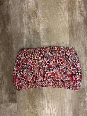Topshop Pink Floral Tube Top